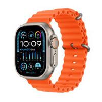 Apple Watch Ultra 2 GPS + Cellular, 49mm Titanium Case with Orange Ocean Band (MREH3AE/A)