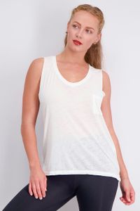 Womens Sleeveless V-neck Top  White