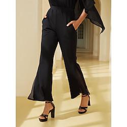 Elegant Chiffon Modal Bell Bottom Pants Lightinthebox