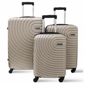 PARA JOHN 3-Piece Hard side ABS Luggage Trolley Set 20/24/28 Inch GOLD