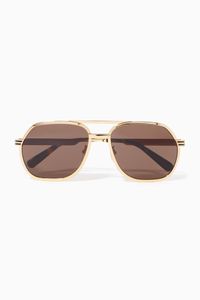 Oversized D Frame Sunglasses in Metal