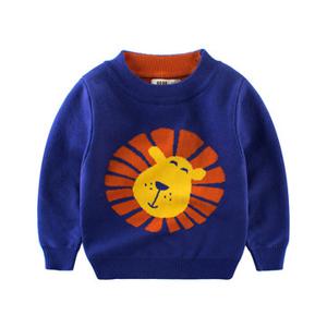 Knitted Lion Boy Sweater Pullovers