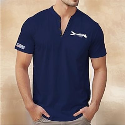 Fish USA Flag White Navy Blue Henley Shirt Tee Top Men's Graphic 100% Cotton Shirt Fashion Classic Shirt Short Sleeve Comfortable Tee Sports Outdoor Vacation Summer Fashion Designer Clothing S M L XL Lightinthebox Fish USA Flag White Navy Blue Henley Shirt Tee Top Men's Graphic 100% Cotton Shirt Fashion Classic Shirt Short Sleeve Comfortable Tee Sports Outdoor Vacation Summer Fashion Designer Clothing S M L XL Lightinthebox