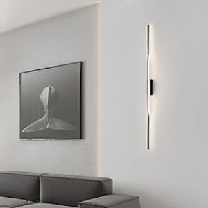 LED Wall Light Long Strip Minimalist Linear Wall Sconce Gold Metal Headboard Lamp, 60cm90cm Indoor Wall Wash Lights Home Decor Wall Sconces for Living Room Bedroom Bedside Lightinthebox