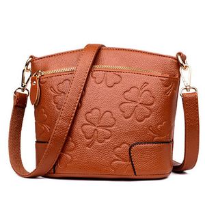 Women PU Leather Solid Shell Crossbody Bags Embossed Bags