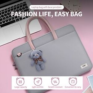 Laptop Briefcases 14 15 Inch inch Compatible with Macbook Air Pro, HP, Dell, Lenovo, Asus, Acer, Chromebook Notebook Waterpoof Shock Proof Nylon Fiber Solid Color for Business Office miniinthebox