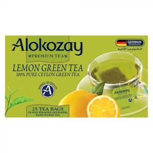 Alokozay Lemon Green Tea - 25 Tea Bags In Foil Wrapped Envelopes