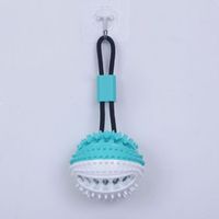 For Pet Ball Shaped Molar Dog Chew Toy - Blue - White