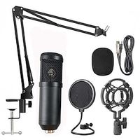 Professional Podcast Equipment Bundle - Microphone  And Condenser Studio Microphone For Laptop Computer .Perfect For Live Streaming Vlogging - Enhance Your Audio Quality AndTake Lightinthebox