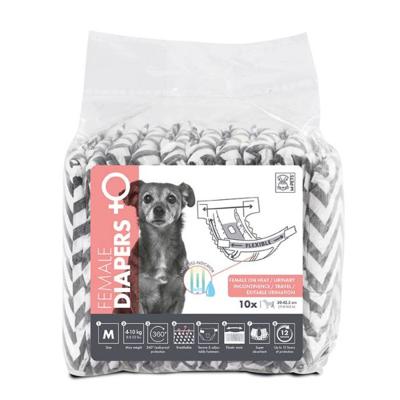 M-Pets Female Dog Diapers Medium 10 Pack