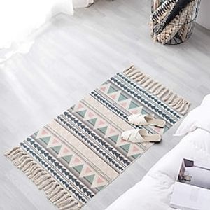Boho Rugs Moroccan Area Rug Small Rug for Bedroom Cotton Rug Washable with Tassel Boho Rug Bedroom Carpet Woven Rug for Living Room Lightinthebox