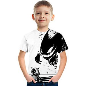 Kids Boys' T shirt Tee Short Sleeve Graphic Rainbow Children Tops Active 3-12 Years miniinthebox