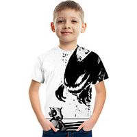 Kids Boys' T shirt Tee Short Sleeve Graphic Rainbow Children Tops Active 3-12 Years miniinthebox - thumbnail