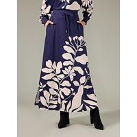 Print Drawstring Adjustable Elegant Skirt