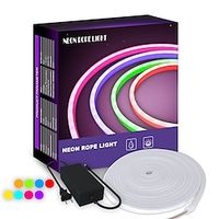 Neon Strip Lights 5m 16.4ft Waterproof 2835 Leds Beads 120 Beads/m IP65 2A Plug-in Power Supply Indoor and Outdoor Christmas Decoration Warm White Red Blue Pink Ice blue Purple Living Room Bedroom Decoration miniinthebox - thumbnail