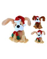 Homesmiths Christmas 25cm Dog with Scarf Assorted 1 Piece