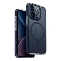 UNIQ Hybrid iPhone 15 Pro Case - MagClick Charging Combat - Smoke Blue