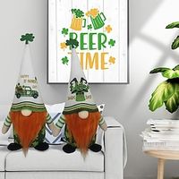 St Patricks Day Gnomes, Irish Gnomes St Patricks Day Tiered Tray Decor, Ornament Faceless Lucky Elf Doll for Irish Day St.Patrick's Day Home Decor Lightinthebox - thumbnail