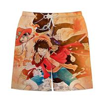 One Piece Monkey D. Luffy Beach Shorts Board Shorts Back To School Anime Harajuku Graphic Kawaii Shorts For Couple's Men's Women's Adults' 3D Print Street Casual Daily Lightinthebox - thumbnail