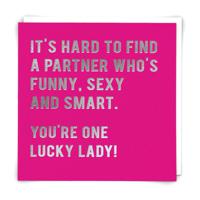 Redback Cards Lucky Lady Greeting Card (150 x 150mm)