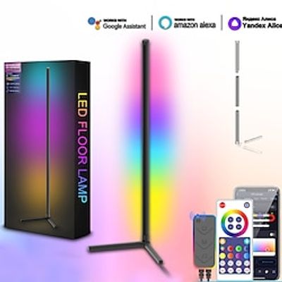 Floor lights RGB illusion living room bedroom atmosphere WIFI Bluetooth corner lights corner music festival Sound pickup light 1.2m 74 LED beads USB power supply Lightinthebox Floor lights RGB illusion living room bedroom atmosphere WIFI Bluetooth corner lights corner music festival Sound pickup light 1.2m 74 LED beads USB power supply Lightinthebox