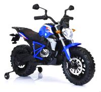 Megastar Ride On 12 V Crossover Electric Motorbike With Training Wheels - Blue (UAE Delivery Only) Megastar Ride On 12 V Crossover Electric Motorbike With Training Wheels - Blue (UAE Delivery Only)