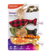 Smartykat Fish Friends Set of 3 Crinkle - Feather And Catnip Cat Toys