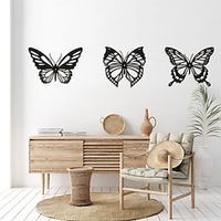 1pc Butterfly Metal Wall Art Outdoor Decor Rust Proof Wall Sculpture Ideal For Garden, Home, Farmhouse, Patio And Bedroom 6.3''x6.3'' miniinthebox - thumbnail