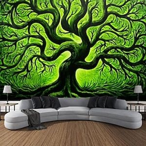 Trippy Tree Hanging Tapestry Wall Art Large Tapestry Mural Decor Photograph Backdrop Blanket Curtain Home Bedroom Living Room Decoration miniinthebox