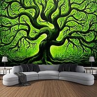 Trippy Tree Hanging Tapestry Wall Art Large Tapestry Mural Decor Photograph Backdrop Blanket Curtain Home Bedroom Living Room Decoration miniinthebox - thumbnail
