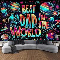 Father's Day Hanging Tapestry Wall Art Large Tapestry Mural Decor Photograph Backdrop Blanket Curtain Home Bedroom Living Room Decoration Best Dad Ever Lightinthebox