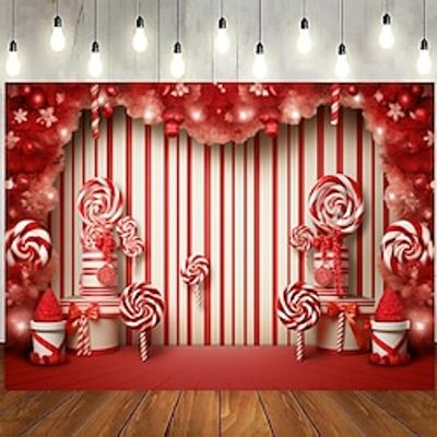 1pc Red Christmas Background Cloth New Year Party Decoration Home Background Wall Decoration Hanging Cloth Studio Photo Banner miniinthebox