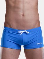Sexy Summer Beach Swimming Low Waist Breathable High Elastic Boxers Trunks for Men