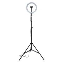 Olsenmark Stainless Steel Selfie Ring Light With Tripod Stand, Black & White, OMESL2793