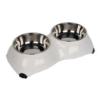 Pawsitiv 4 Paw Dinner Set Bowls - Small - White