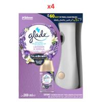 Glade Automatic Spray Holder Lavender & Vanilla Pack Of 4