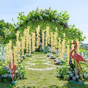 12PCS Artificial Plants Fabric Wedding Vine Wall Flower Vine miniinthebox