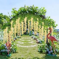 12PCS Artificial Plants Fabric Wedding Vine Wall Flower Vine miniinthebox - thumbnail