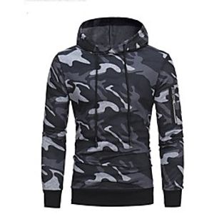 Men's Zip Up Hoodie Sweatshirt Camo  Camouflage Print Casual Daily Sports Other Prints Sportswear Basic Hoodies Sweatshirts  Army Green Dark Gray Lightinthebox