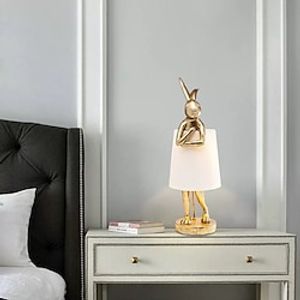 Table Lamp Bunny Table Lamps Gold Rabbit Table Lamp for Bedroom,Bunny Children's Bedside Gift Table Lamp Small Bunny Light 110-240V Lightinthebox
