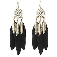 1 Pair Drop Earrings For Women's Street Prom Feather Classic Fashion Lightinthebox