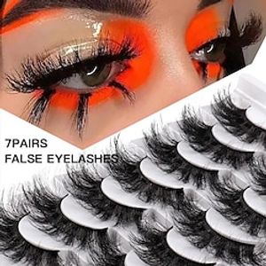 Eyelash Extensions 14 pcs Waterproof Fashionable Design Women Volumized Curly Cosplay Fiber School Wedding Party Full Strip Lashes Crisscross Thick - Makeup Daily Makeup Halloween Makeup Party Makeup Lightinthebox