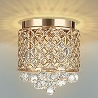 rystal Home Decorative Lighting Pendant Lamps Ceiling Lamp, Modern Decoration Crystal Flush Mount Ceiling Lamp, for Hallway Bar Kitchen Island Dining Room 110-240V Lightinthebox - thumbnail