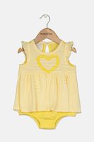 Baby Girls Cotton Skirted Romper  Sunny Yellow - thumbnail