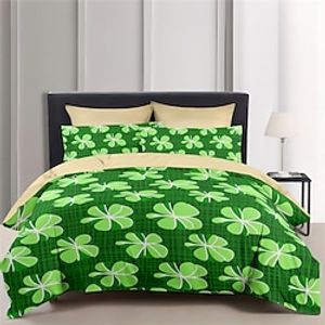100% Cotton Duvet Cover Set Saint Patrick's Day Pattern Comforter Set Soft Luxury Bedding Set Home Decor Dusk Bedding Gift King Queen Full Size Lightinthebox