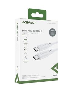 Acefast USB-C to USB-C Tpe Charging Data Cable 1.2 Meter White