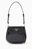 Triangle Logo Cleo Mini Bag in Brushed Leather - thumbnail