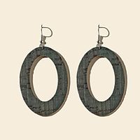 Women's Hoop Earrings Classic Imagine Stylish Simple Fashion Classic Modern Earrings Jewelry Dark Green For Party Gift Daily Club Festival 1 Pair Lightinthebox - thumbnail
