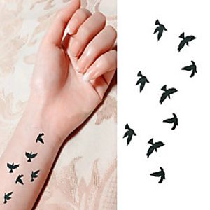 10Pcs Waterproof Temporary Tattoo Sticker Fly Birds Tattoo Fresh Small Size Girl Tatto Stickers Flash Tatoo Fake Tattoos Lightinthebox