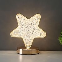 Stars and Moon Charging Touch Bedroom Bedding Gift Small Table Lamp Modern Simple Decorative Crystal Table Lamp Lightinthebox - thumbnail
